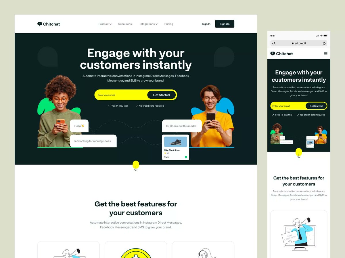 uihutofficial's tweet image. Chatbot Landing Page
uihut.com/web-designs/ch…

Hello Folks! This is the chatbot website landing page design concept.
#ChatbotLandingPage #communicating #chatbottools #chatbotsoftwarecompanies #chatbotsoftware #chatbotwebsitelandingpagedesign #chatbot #website #landing #pagedesign