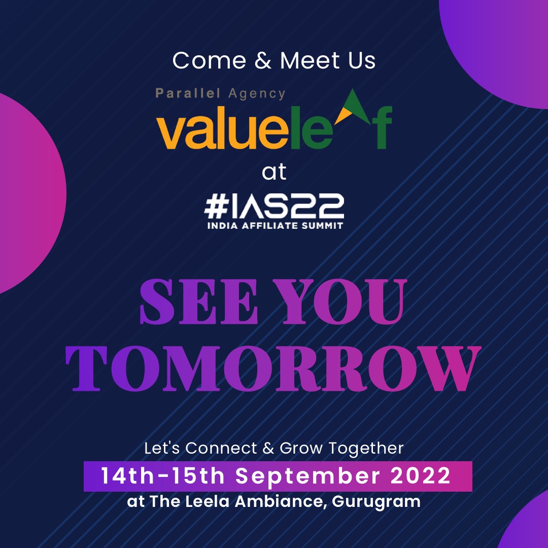 valueleaf's tweet image. We are super excited to meet you all tomorrow at the biggest affiliate marketing event in India #IAS22. Do come &amp;amp; meet team Valueleaf while building some strong affiliate networking opportunities. Will see you there!

#indiaaffiliatesummit #indiaaffiliatesummit2022 #IAS #IAS22