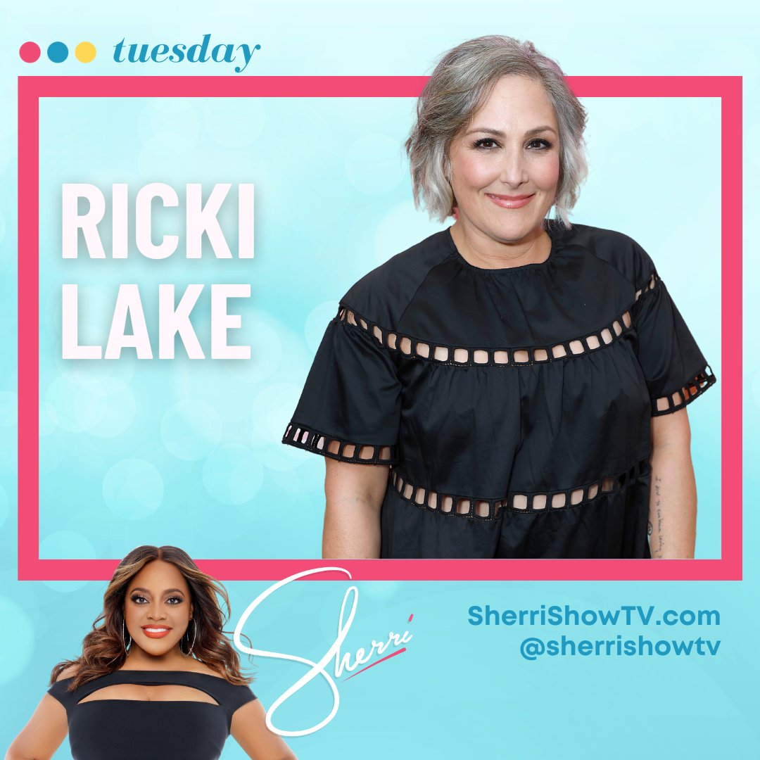 sherrishowtv's tweet photo. TODAY! Go Ricki! Go Ricki! #SHERRI finds out the #fun new way @RickiLake is revisiting the days of her #iconic #talkshow!
#sherrishowtv #sherrishepard #joy #laughter #comedy #daytimeTV https://t.co/ATOiBDHgRI