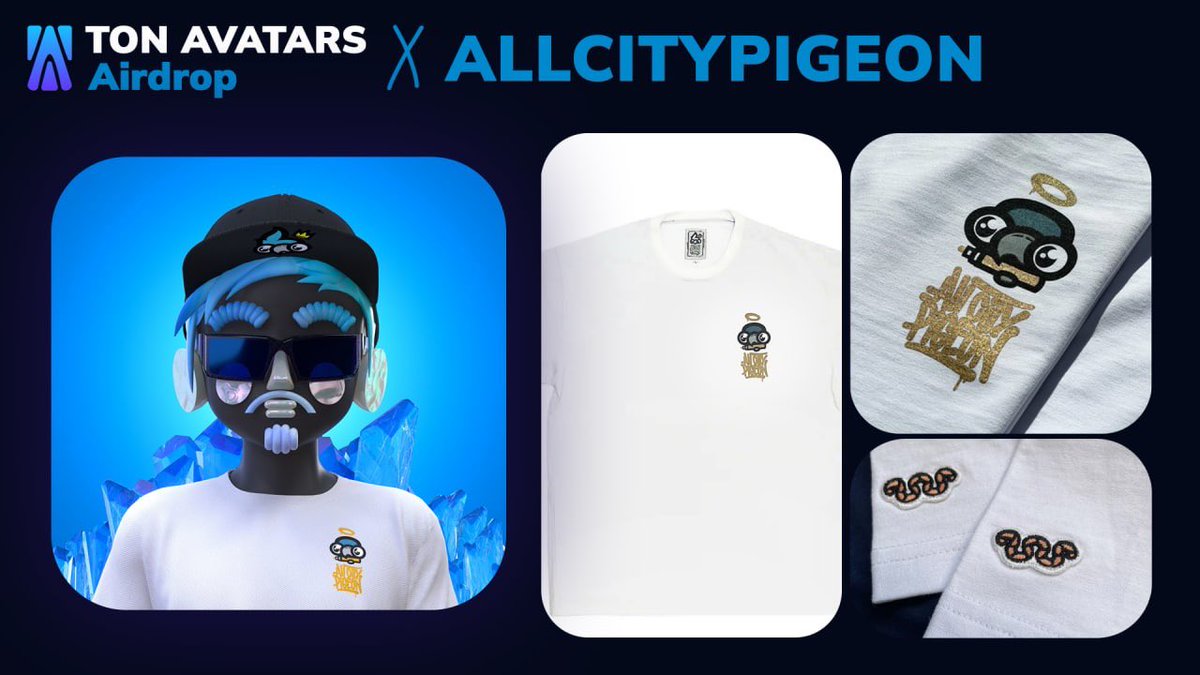 TonAvatars's tweet photo. 👕 We continue to tell you about what you can get in our #Airdrop 👀
For example, our collaboration with ALLCITYPIGEON 🔥

Check out our Telegram channel: 
https://t.co/9tYNdrt4Wc

And stay tuned 💎 https://t.co/k6qWJJsbru