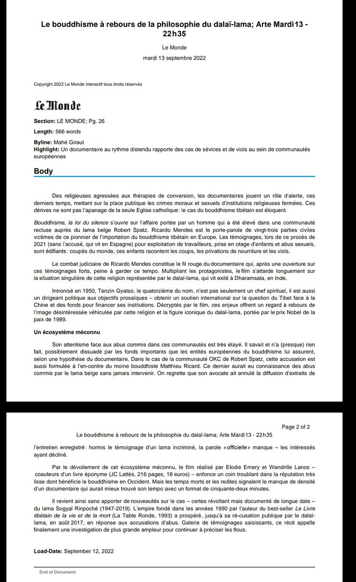 DerivesSectes's tweet photo. La personne qui a produit ce truc lacunaire @lemondefr est-elle totalement indépendante dans sa pratique du journalisme ?

Qui est le responsable de cet anonyme qui n'ose pas signer ces papiers @lemondefr

Encore un "service" à des religions par #lemonde https://t.co/jkQRtLANAN