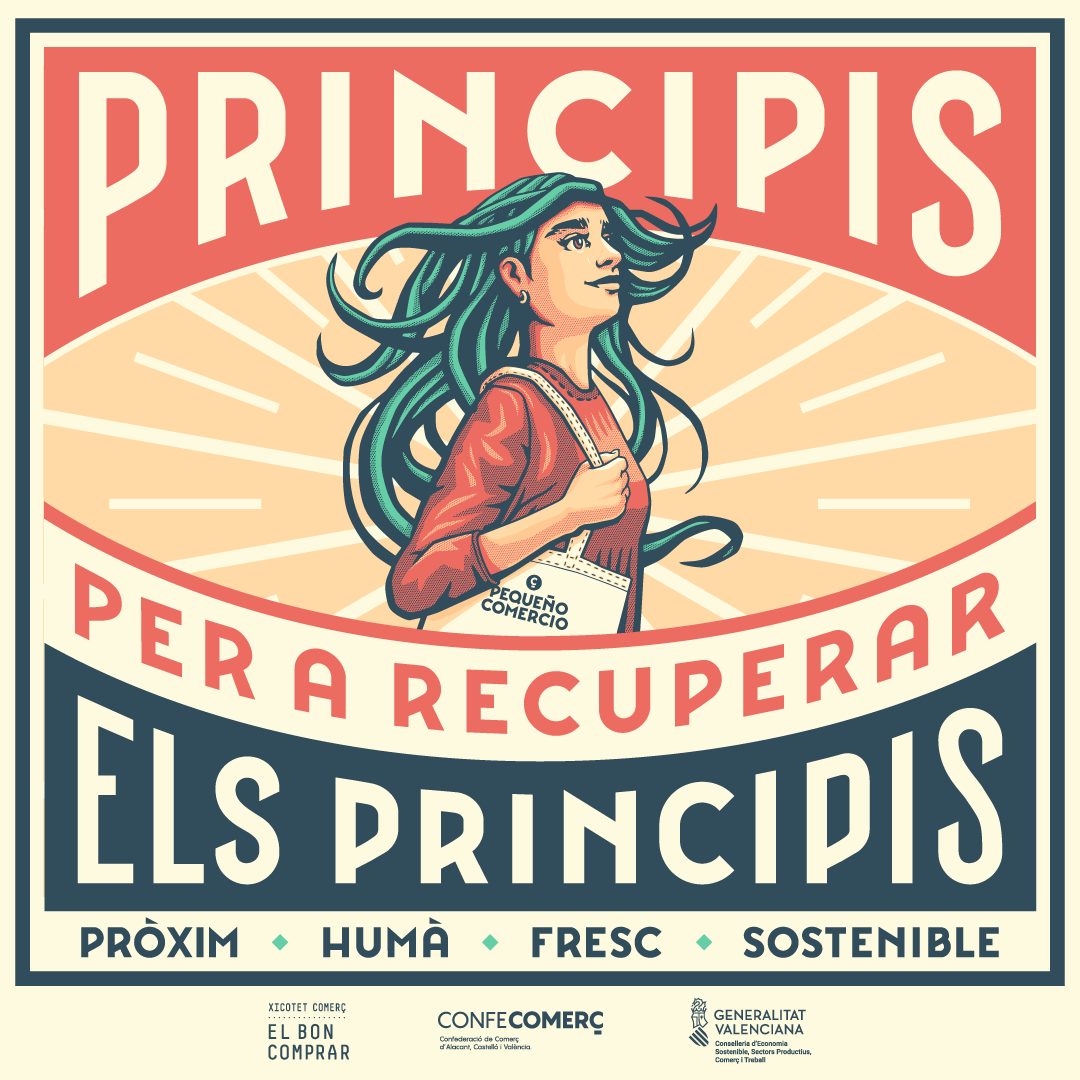 Ajunt_Benicarlo's tweet photo. 🛒 Apostem pel producte autòcton!

🛍 El @mercatblo se suma a la campanya "Principis per a recuperar els principis", de @confecomerccv

4️⃣ idees bàsiques per promocionar el el comerç de proximitat:

🤝 Pròxim
🧑‍🌾 Humà
✨ Fresc
♻️ Sostenible

👥 Practiquem #elboncomprar https://t.co/NZndtJosED