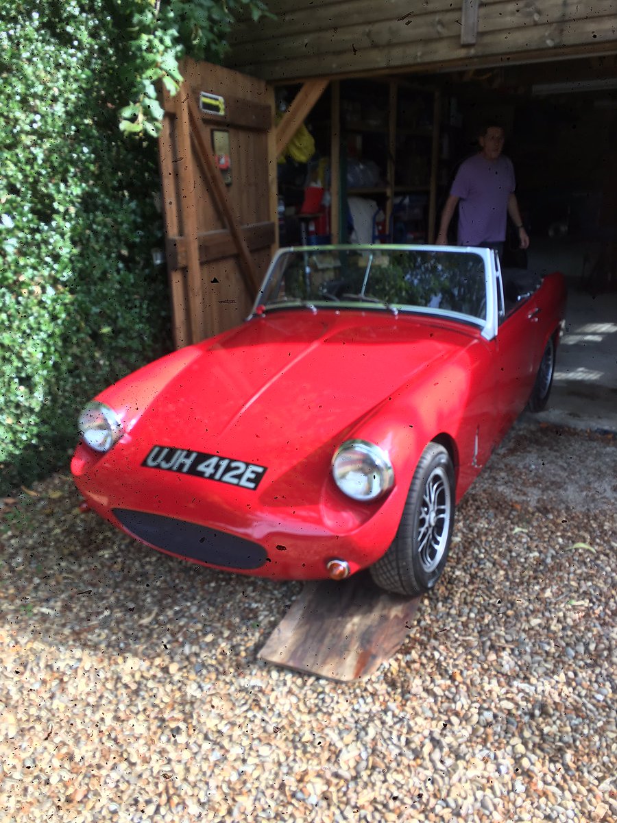 4Mark1's tweet photo. Pretty ‘67 #MG #Spridget with Sebring front in Norfolk at a mate’s today 😘 https://t.co/ssbvRZC7r6