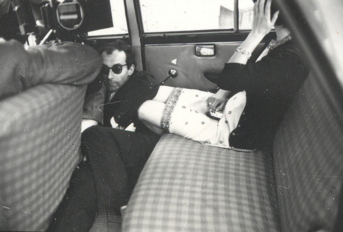 Jean-Luc Godard 
&amp; Brigitte Bardot

on the set of
Le Mépris (1963)