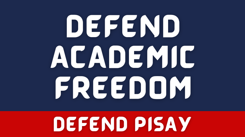 defendpisay's tweet photo. We stand by the call to #DefendPisay and to revoke the MOA of PSHS-WVC and the red-tagger and fake news peddler RTF-ELCAC 6 allowing their entry into our schools, endangering pisay.

Sign the statement: https://t.co/Ed63HnVUcA https://t.co/zYNM5EG8Jf