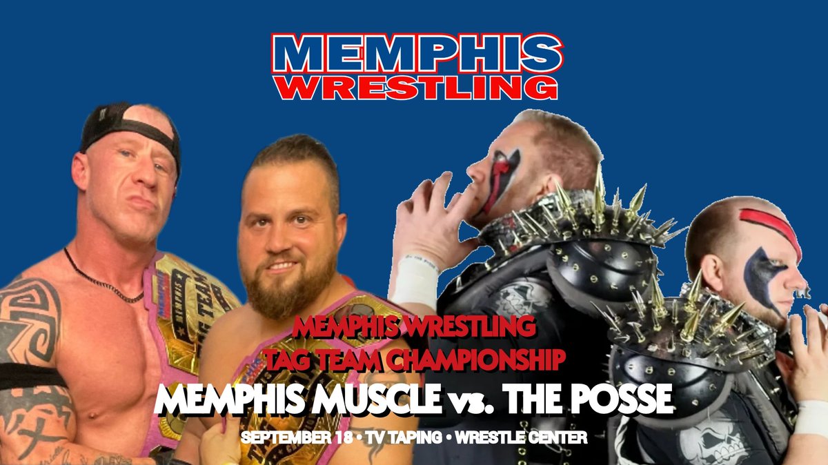 SEPTEMBER 18 | @CW30Wrestling TV Taping

• Heritage Title: ANTHONY vs. ALLDAY
• Tag Team Titles: Memphis Muscle vs. The Posse

🎟: eventbrite.com/e/sept-18-aew-…