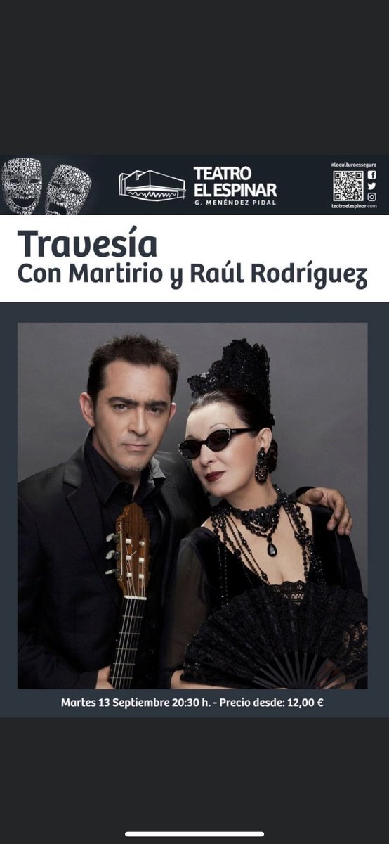 Una cita ineludible para los amantes de lo auténtico, lo elegante y lo propio. Hoy MARTIRIO y su TRAVESÍA con <a href="/raulrazondeson/">Raúl Rodríguez</a> a las 20:30. ¡No os lo perdáis!
🎟entradaselespinar.es