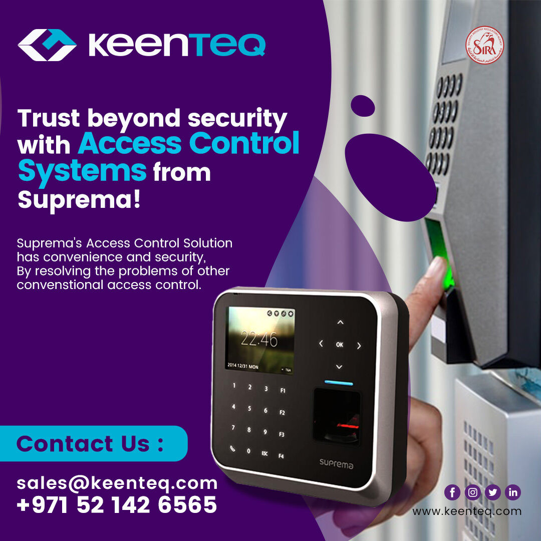 KeenTeQ1's tweet image. A wide range of access control systems are available from Suprema, Contact us today for a free consultation.
#accesscontrol #accesscontroluae #accesscontrolsolution #biometric #accesscontrolsystem #keenteq