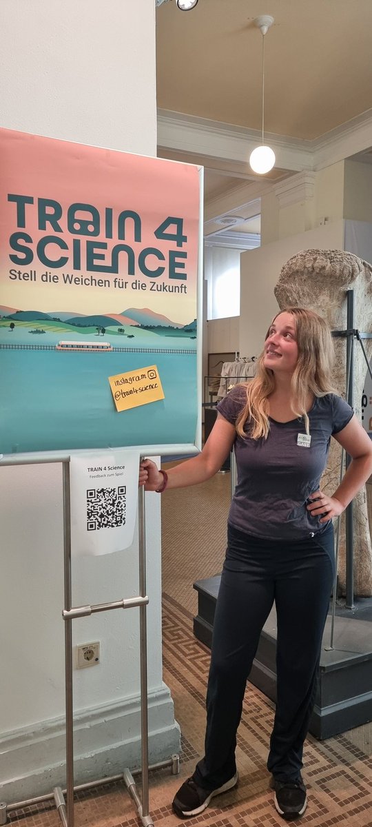 train4science's tweet photo. Wir sind heute im @mfnberlin und spielen mit Besucher:innen #TRAIN4Science. Wir freuen uns noch bis Freitag auf euch und euer Feedback. In unserer Spiele-App geht es um den #Klimawandel. Also kommt vorbei und macht mit!
@ktstiftung @HumboldtUni @anschlaege_de https://t.co/KDZVEblU4X