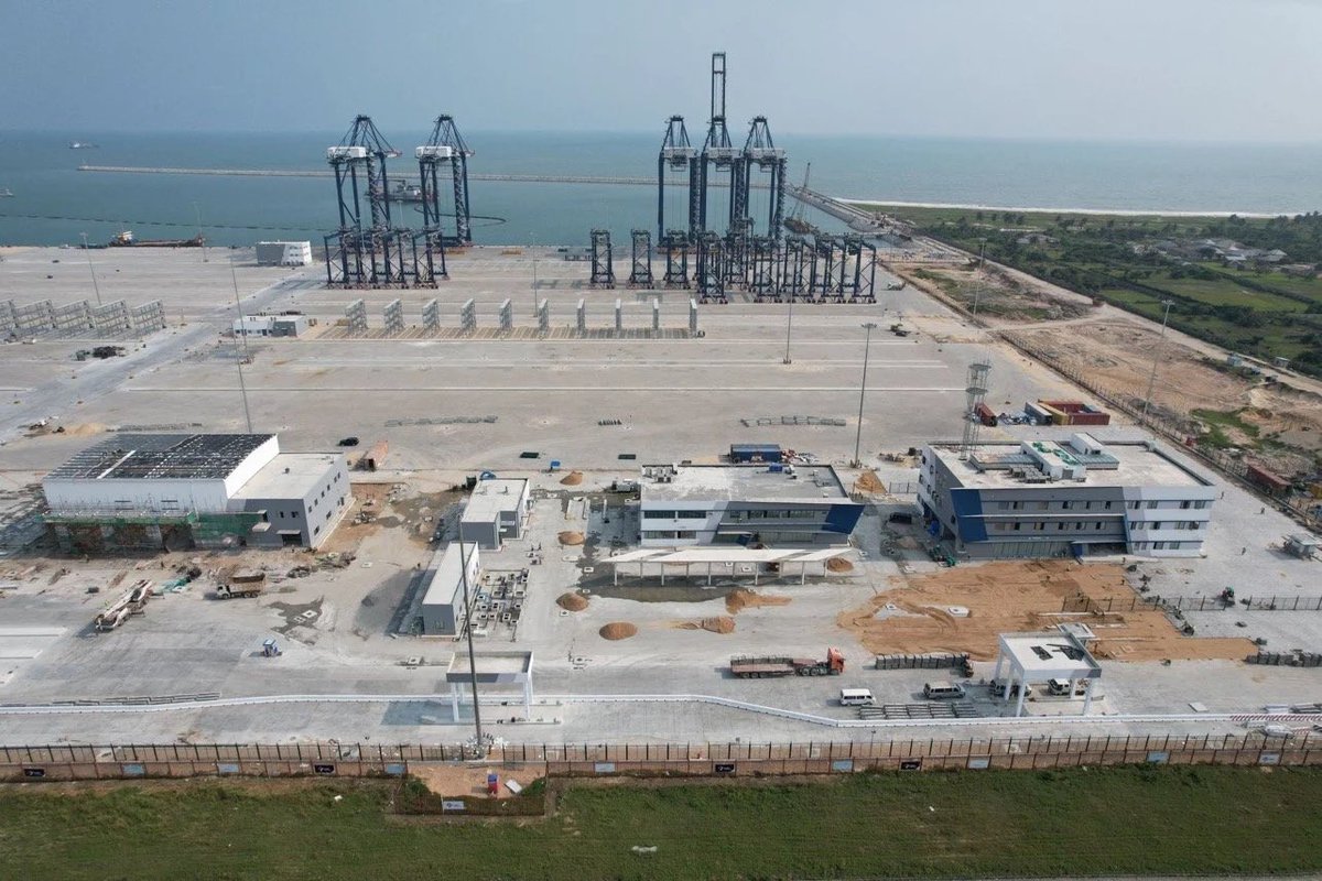 OvieNews's tweet photo. JUST IN: Lekki Deep Seaport begins operations this Friday ,16 September 2022, to kickstart the dry-run phase while full-scale operations start year ending . Landlocked countries such as Mali, Chad, Niger Republic have shown interest in hurling their cargoes through Nigeria ports. https://t.co/OcR6mcHbne