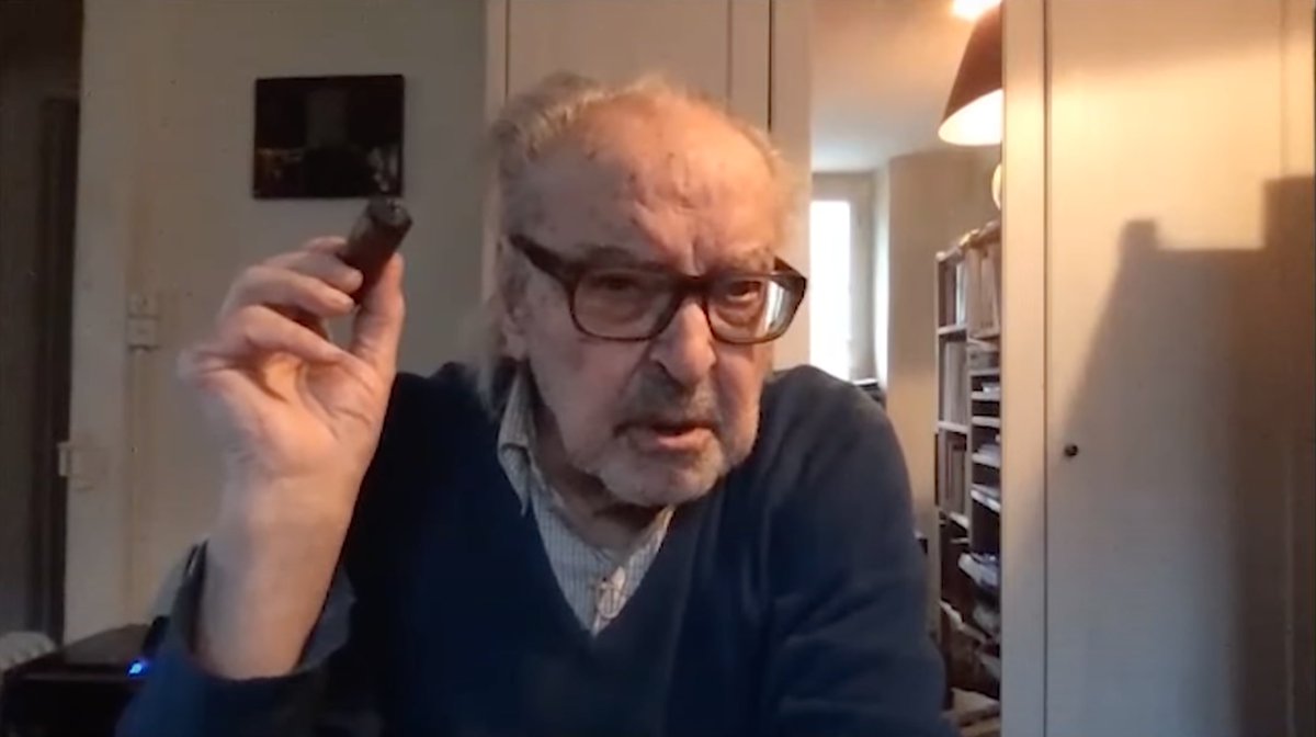 Last year, Jean-Luc Godard participated in a 1.5-hour conversation reflecting on filmmaking and his life. Watch: bit.ly/3oiAqZo