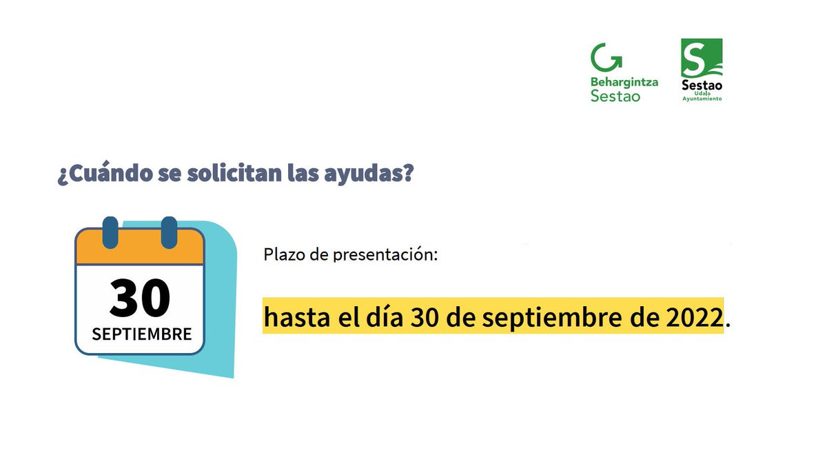 BehargintzaS's tweet photo. 📣📣 Programa de Ayudas a la Contratación #Sestao 2022
💰Subvención: Hasta 3.600€ 

📣📣 Programa de Ayudas para la Modernización de establecimientos de #Sestao 2022 
💰Subvención: Hasta 1.000€ 

#BehargintzaSestao #comerciosestao  
#Ayuntamientosestao #ayudaspymes https://t.co/mmLnc4TUgQ