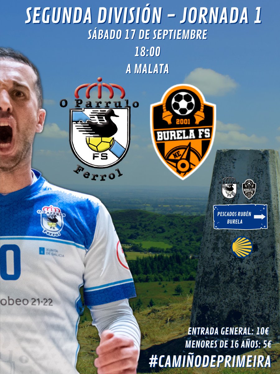 🥾 ¡¡Primera etapa del #CamiñoDePrimeira para los parrulos!!

⚽ ¡El O Parrulo Ferrol – Pescados Rubén Burela se jugará este sábado!

🎟️ Las entradas para los no abonados se pondrán a la venta hora y media antes del inicio!

🔗 oparrulofs.es/el-o-parrulo-f…