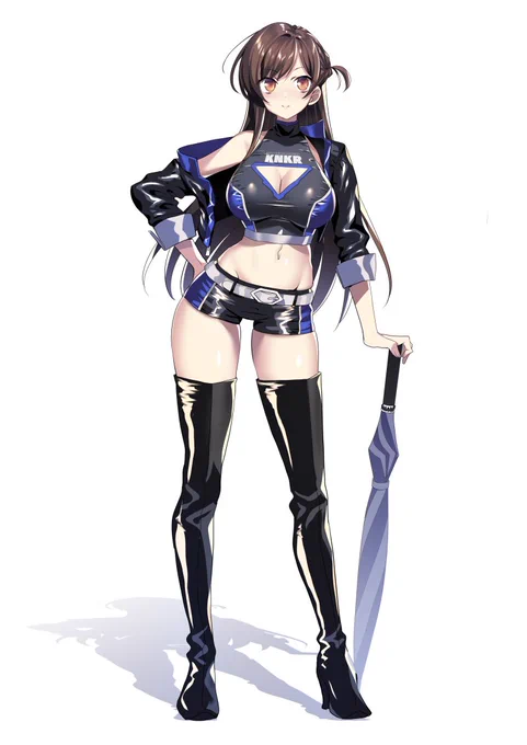 レースクイーン衣装の水原千鶴ちゃん(skeb) 