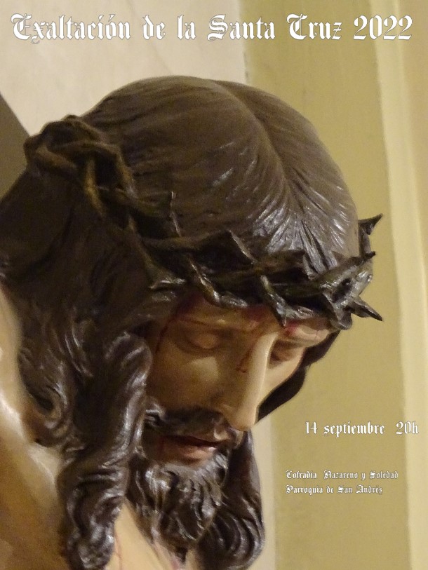 Cofradeus's tweet photo. Mi cartel para la festividad de la Exaltación de la Santa Cruz con la imagen del Santísimo Cristo de la Misericordia de la Cofradía Nazareno y Soledad #Madrid #Villaverde #MadridCofrade #LaPasionNoAcaba #PasionCofrade #FotografiaCofrade #FotografiaECalleja https://t.co/ewnbOsB8af