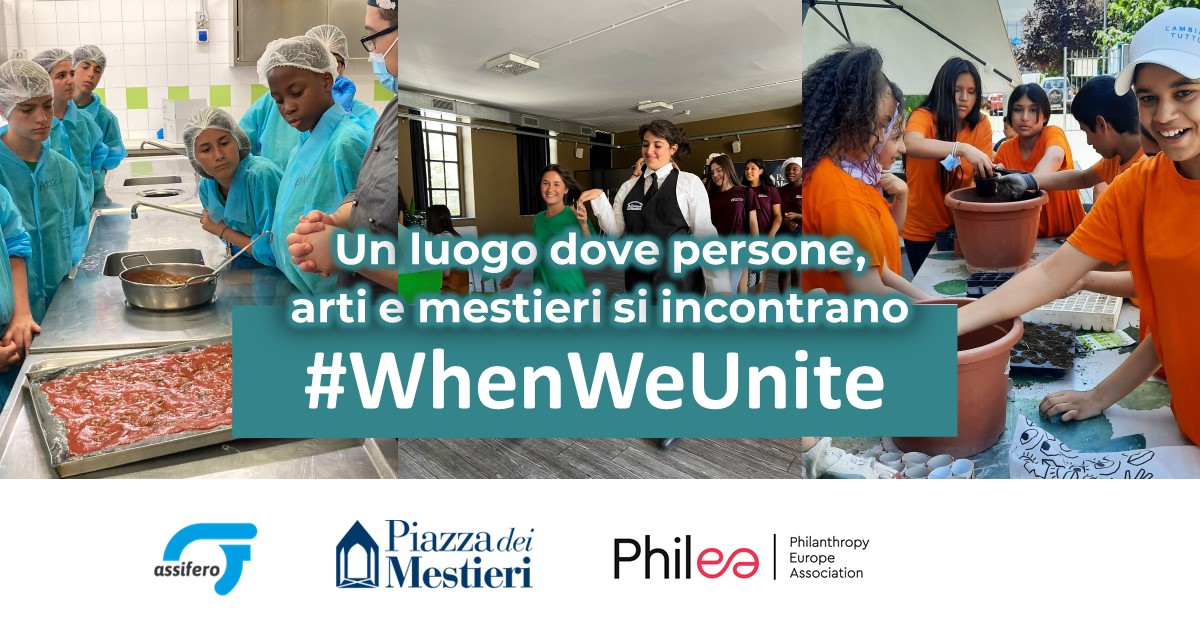 La Piazza dei Mestieri propone opportunità educative e formative per lo sviluppo di talenti e creatività affinché nessun allievo si perda.

Un luogo di socializzazione che consolida le relazioni e le competenze per accompagnare i ragazzi all’incontro con la vita.

 #WhenWeUnite