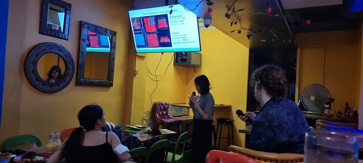 SingJAMS is back!
Goh Yu Fen, Student of @Scott77622514 and her hard work on mixed species biofilm! 
#SCELSE #SingJAMS