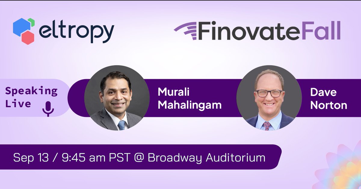 eltropy_inc's tweet photo. Will we see you at #finovatefall?

Eltropy, POPi/o &amp; MARSview will be live in the Big Apple 🍎! Our CRO Dave Norton will be showcasing the power of our #solution to #financialinstitutions. Be sure to check it out and stop by booth #200 to chat!

#finovate  #techmeetsfinance https://t.co/0bG1ez16IU