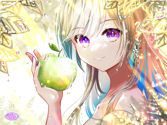 豊穣 #りんご #秋 #イラスト #ibispaint #pixiv #女の子  