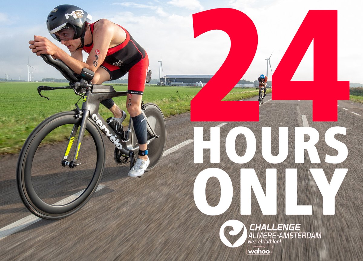 Don't miss the Challenge Almere-Amsterdam 2023 super early bird special, available for just 24 hours today, 13 September, until midnight CEST only! challenge-almere.com #wearetriathlon #allabouttheathlete #challengefamily
