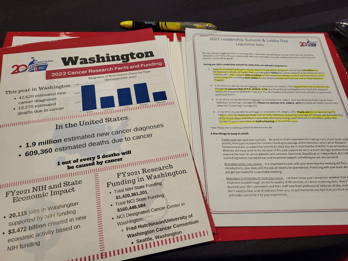 It's #CancerLobbyDay ! Meeting with <a href="/HerreraBeutler/">Jaime Herrera Beutler</a> <a href="/PattyMurray/">Senator Patty Murray</a> &amp;  <a href="/SenatorCantwell/">Sen. Maria Cantwell</a> today on behalf of Washington State! Watch for that sea of blue polos today! 💙