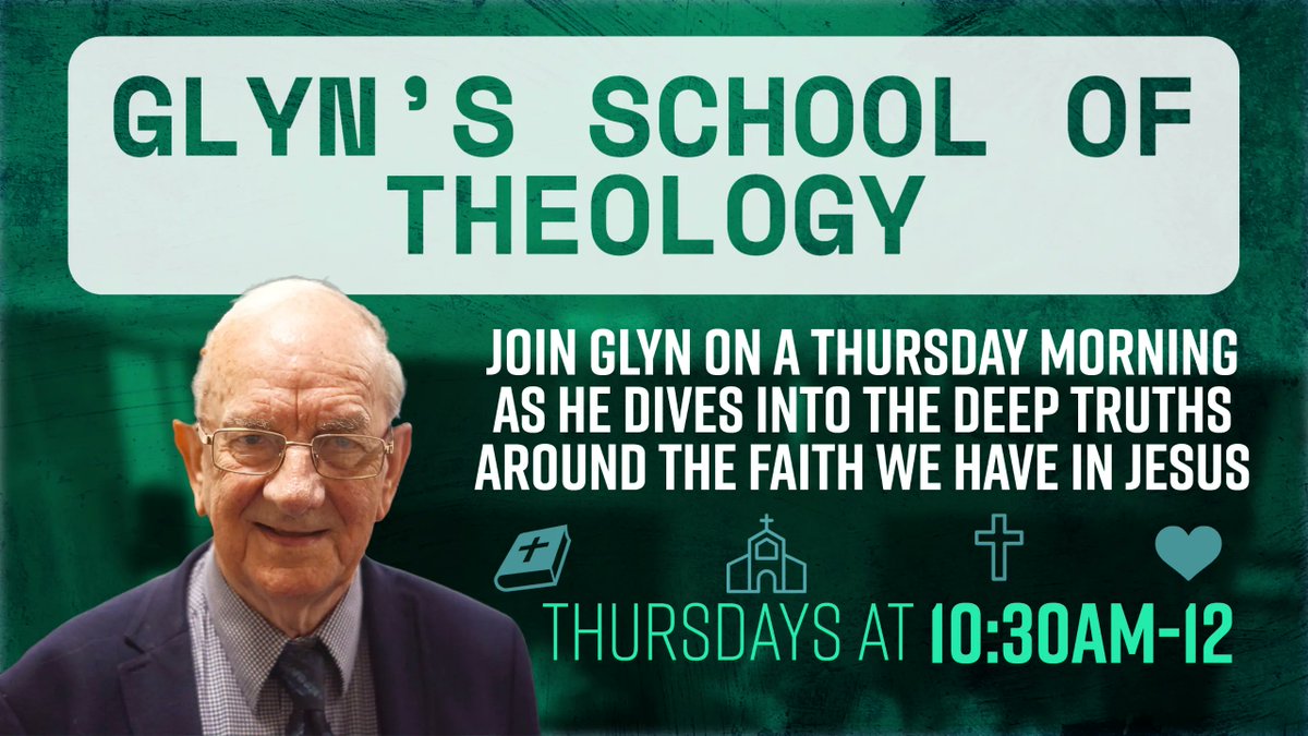 If you find yourself free on a Thursday morning, why not join in with Glyn's  'School of theology'?

10:30am-12

#Theology #ThursdayMorning #WhatsOn #CheltenhamElim