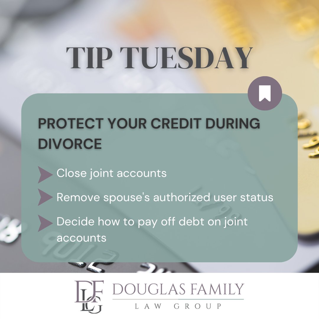 EADLawOffices's tweet photo. Can divorce affect your credit? If you’re not careful, your ex-spouse can greatly affect your credit score if they still have access to joint accounts. #TipTuesday
#CreditHelp #DivorceLawyer https://t.co/uJh5luugYv