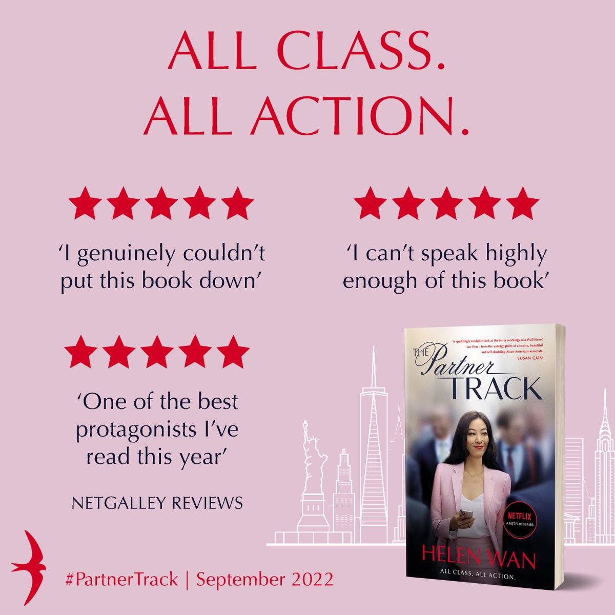 _SwiftPress's tweet photo. #ThePartnerTrack by @helenwan1 is essential reading AND viewing on @netflix this month 👠🎬
'This filled the Ally McBeal shaped void in my life!' @netgalley reviewer
Find out more: https://t.co/oLPvh3Jvw2 https://t.co/vlV3GarFxZ