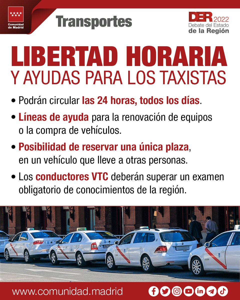 Nuevo reglamento y ayudas Taxi Madrid