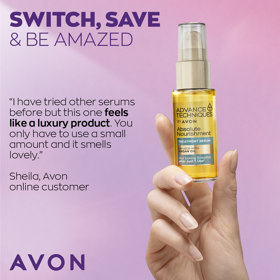 Sick of dry and unruly hair? We hear you! Our top-rated hair treatment serum is infused with argan oil for smooth, swish-worthy locks ❤
wu.to/58n7p9
#Avon #Beauty #AvonBeauty #Haircare #HairInspo #HairSerum
