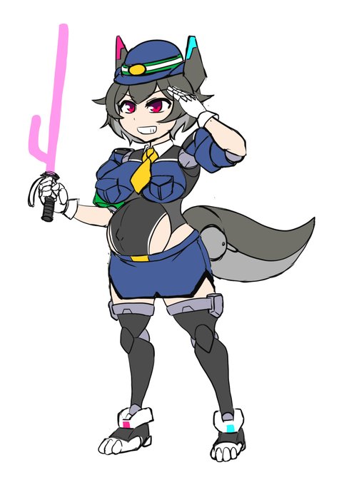 婦警型プレグナイト
「～っす!」って口調でしゃべる
なんかビーム十手だけだとさみしいな…
どういう武装がいいかな… 