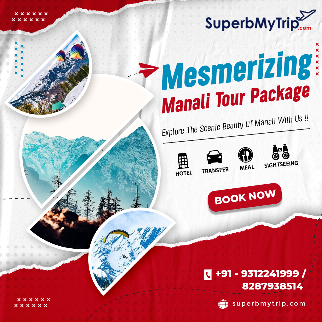 Book #ManaliTour कितनी भी Nights का #HolidayPackage from #SuperbMyTrip at best rate. 

Book Now: superbmytrip.com
Call: +91 - 9312241999

#SMT #manali #manalitourpackage #manalipackage #manalihoneymoontour #manalihoneymoonpackage #kullumanalitourpackage #kullumanali #kullu
