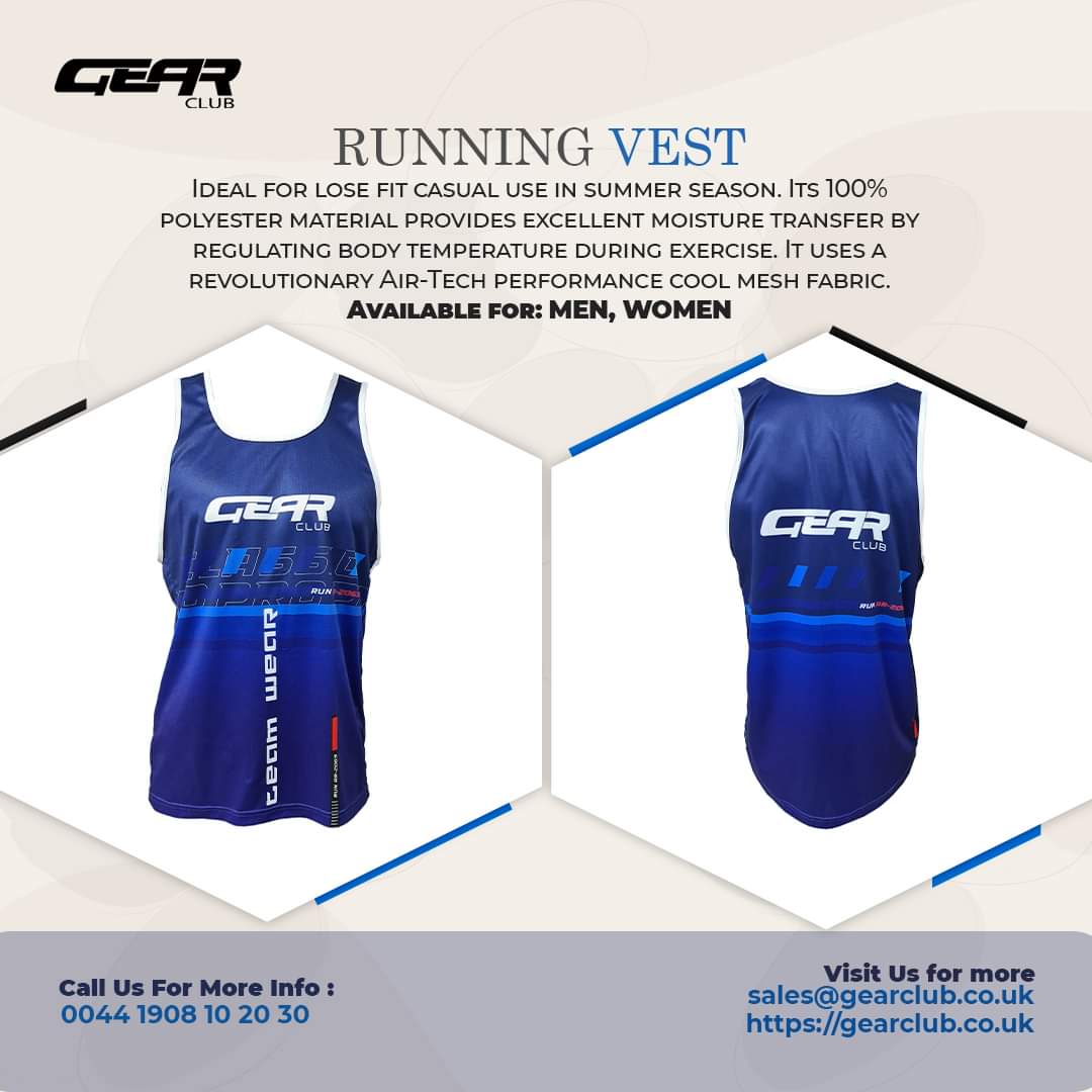 Check out our complete range of Running Wear!

Email: sales@gearclub.co.uk
Website: gearclub.co.uk/product/runnin…

#gearclub #cyclingwear #cyclingclothing #runningwear #customrunningvest #runningvest #cyclingclub #cyclingapparel #cyclingkit #cyclingteam #bestcyclingkits #cyclingwearuk