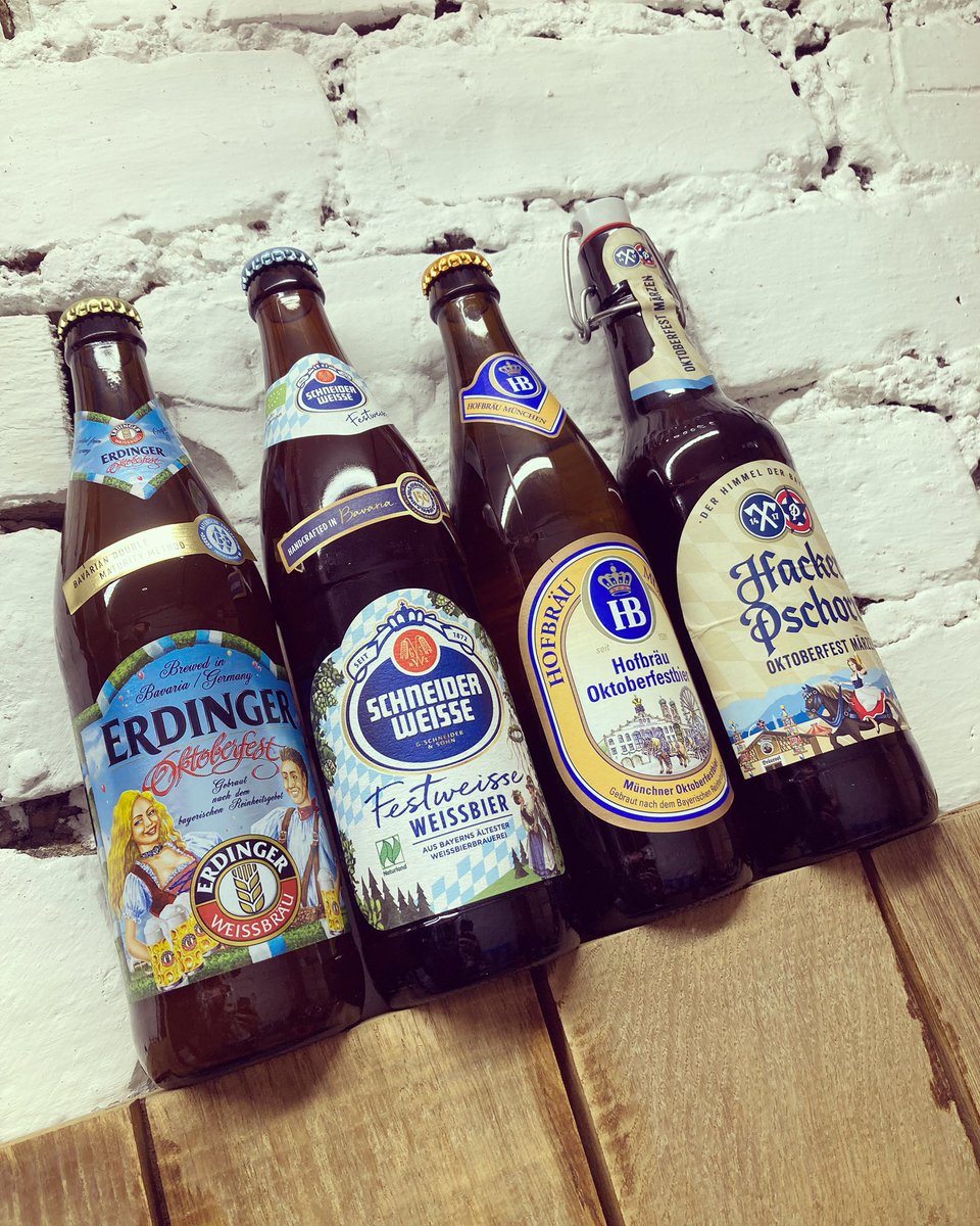 It’s only 5 days till Oktoberfest! We’ve got you covered with these 4 beauties from Hacker Pshorr, Höfbrau, Schneider Weisse, and Erdinger! Available in our Bruntsfield store and on our website: tinyurl.com/3pjebdj5 #oktoberfest #germanbeer #edinburgh #autumn #beers