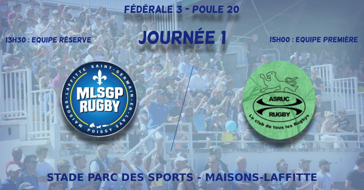 🏉Seniors🏉

Début du Championnat pour nos Seniors 💪

Le MLSGP reçoit l'ASRUC à l'occasion de la 1ère journée de Fédérale 3 !

ALLEZ MLSGP ! 💙💛

Ils vous attendent nombreux pour les encourager 👏

#mlsgpfamily