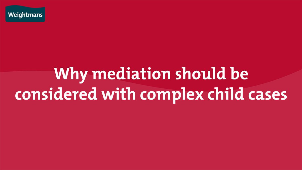 Weightmans's tweet photo. When going through a divorce or separation, mediation should be a viable option to be considered.

Read the full insight: https://t.co/CjFTmg07jx

#familylaw #mediation https://t.co/Mmip70kFrg