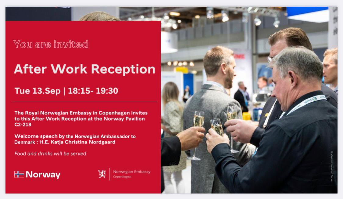 Join us today for a double reception with the Norway and Finland Pavilions at the IWA #WorldWaterCongress! Start time at 16:30 at Finland pavilion, continuing at the Norway pavilion. (Hall C2) Welcome! 🇳🇴🇫🇮💧🥂