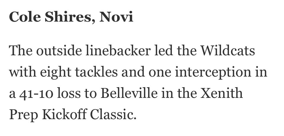 Great job Caleb Walker!  Let’s get some votes <a href="/NoviAthletics/">NoviAthletics</a> and <a href="/NoviBoosters/">Novi Boosters</a> <a href="/NHSCatPack/">The Official Novi Cat Pack</a> !  <a href="/novifootball/">Novi Football</a> players repping 3 weeks in a row with nominations.  Let’s keep it rolling!  <a href="/NikoKrall44/">Niko Krall</a> <a href="/ShiresCole/">Cole Shires</a> <a href="/CoachBen1017/">Ben Scott</a>