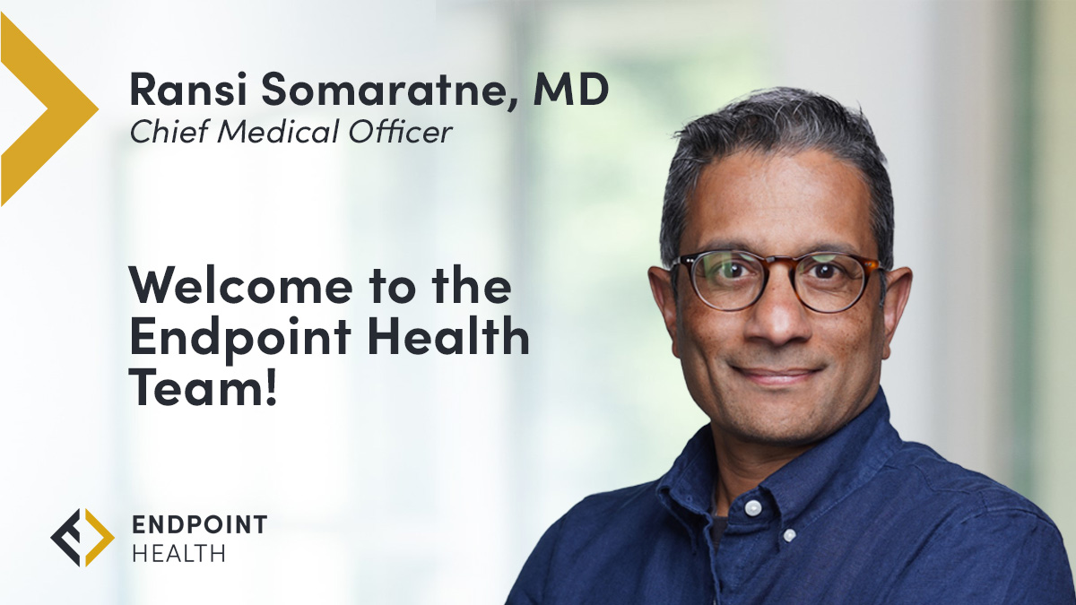ENDPOINT HEALTH (@endpointhealth) on Twitter photo We’re pleased to announce the appointment of <a href="/Real_Ransi/">Ransi Somaratne</a> as our new Chief Medical Officer (#CMO)! Learn more about the expertise Dr. Somaratne brings to our leadership team here: endpointhealth.com/news/endpoint-…
#BioPharma #Leadership #LifeScience #PrecisionMedicine #AI We’re pleased to announce the appointment of <a href="/Real_Ransi/">Ransi Somaratne</a> as our new Chief Medical Officer (#CMO)! Learn more about the expertise Dr. Somaratne brings to our leadership team here: endpointhealth.com/news/endpoint-…
#BioPharma #Leadership #LifeScience #PrecisionMedicine #AI