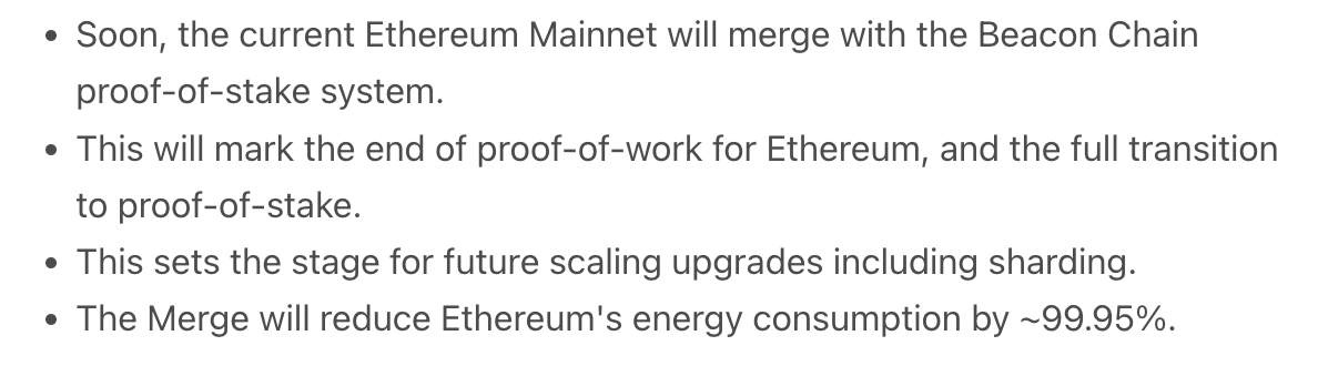TheOrlyOriley's tweet image. Handy summary of the key benefits of the #EthereumMerge  here.