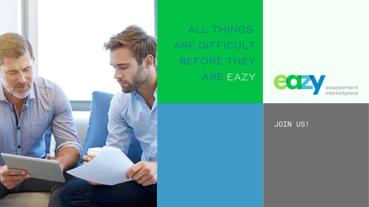 💡 Through years of experience in #HR work and thousands of #assessments completed, we know one thing 'All things are difficult before they are Eazy.'

👋🏼 Check us, join #EAZY at flash.eazy2assess.com/en and let's shake up the world of assessment together!