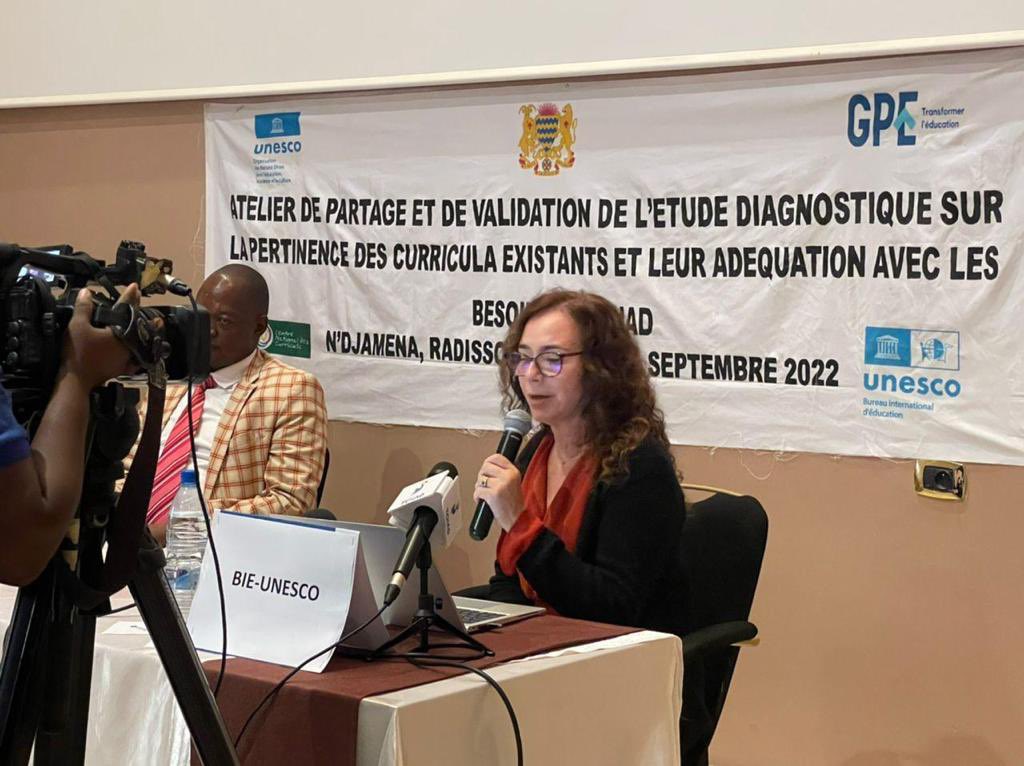 IBE_UNESCO's tweet photo. Dans le cadre du soutien de l’@IBE_UNESCO au #PREAT au #Tchad, financé par le @GPforEducation, se tient, à #Ndjamena, la cérémonie d’ouverture de l’atelier de restitution des résultats de l’étude diagnostique du #curriculum tchadien, présidé par le Secrét. d’État auprès du #MENPC https://t.co/SYMxC3deFd