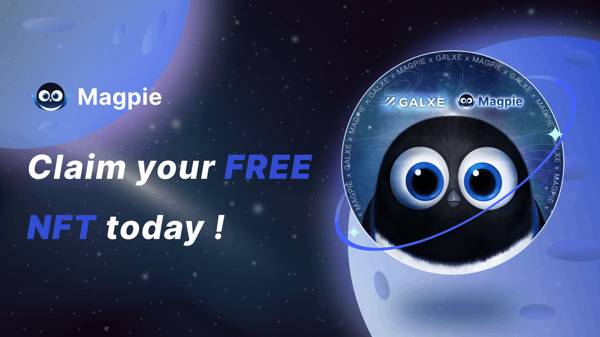 🎁Galxe Passport launch giveaway🎁

Claim your free NFT for a chance to share 2,000 $BUSD🔥

200 OAT holders will win a 10 $BUSD airdrop 3 days after campaign ends.💸

✅Follow <a href="/magpiexyz_io/">Magpie</a>
✅RT this post
✅Claim #GalxePassport

Powered by @GalxeHQ 

galxe.com/magpiexyz/camp…