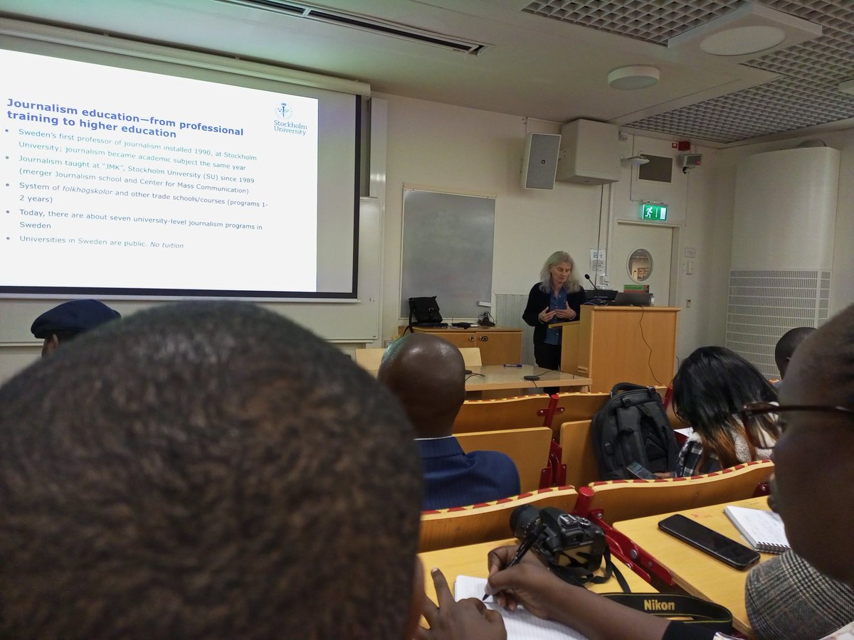 dkkasanga10's tweet image. Our session at Stockholm University starts. Ordinarily, 30,500 students are enrolled. Of these, 800 are journalism. University education in Sweden is free to every citizen &amp;amp; all universities are public. @GovUganda can't afford free university education @MoICT_Ug @MosesWatasa