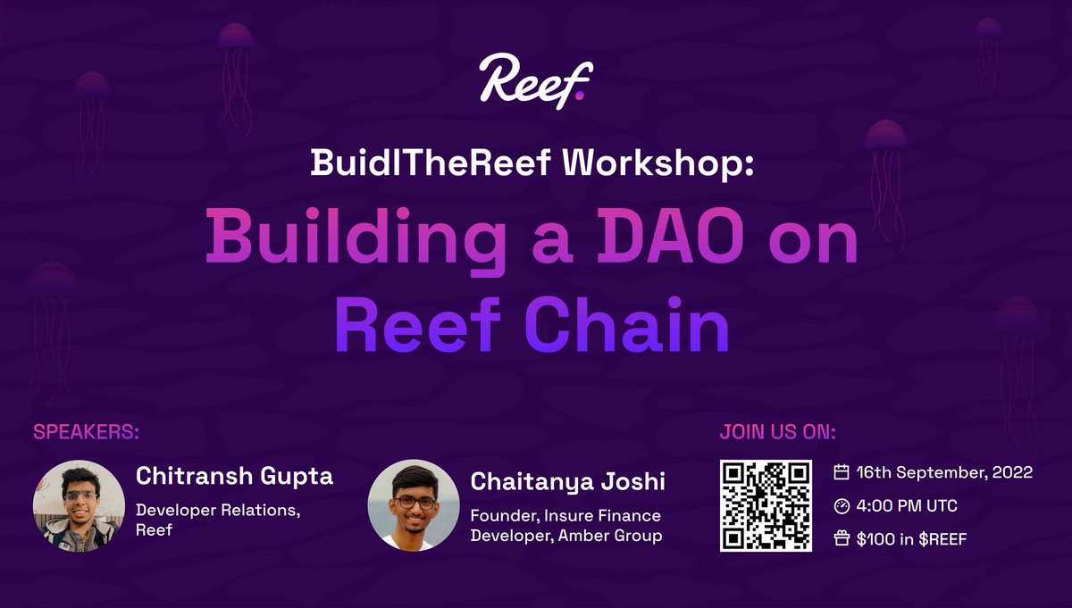 binxcrypto's tweet image. #BuildTheReef Workshop dengan Chintrans, Relasi Developer Reef , dan Chaintanya, Pendiri @insure_finance dan developer di @ambergroup_io 

🛠️Pelajari cara membuat Smart kontrak DAO sederhana di #ReefChain 

16 September 4PM UTC
Total hadiah $100 $Reef 💸

app.huddle01.com/ZoPii5Tc3dV5