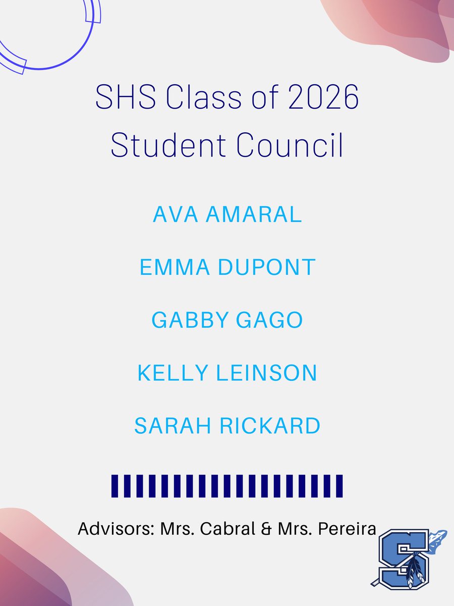 Class of 2026 make sure to welcome your student council if you see them around the halls! They are your voice and here to help make awesome memories for the next four years! <a href="/SeekonkHS/">Seekonk High School</a>
