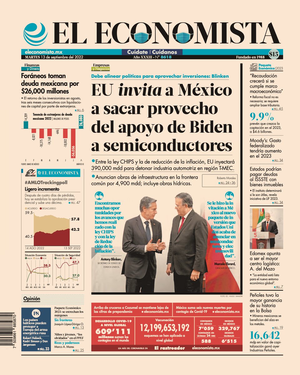ESZ_smartgov's tweet photo. !Buen día!
Te compartimos las #portadas de periódicos 📰 especializados en el sector #economía de 🇲🇽
Que tengas un excelente martes.
#CuidateBien 😷 https://t.co/KM8XbTZNKr