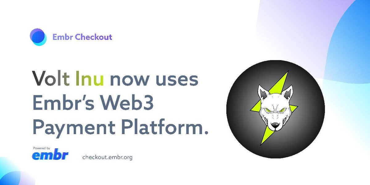 VoltInuOfficial's tweet image. Volted to announce we integrated the @joinembr checkout solution into our website 🔥

Accessibility is significantly improved by this integration as everyone will be able to purchase $VOLT directly from our website ⚡️⚡️

#Embrcheckout #VOLTINU #VOLT #VOLTARMY