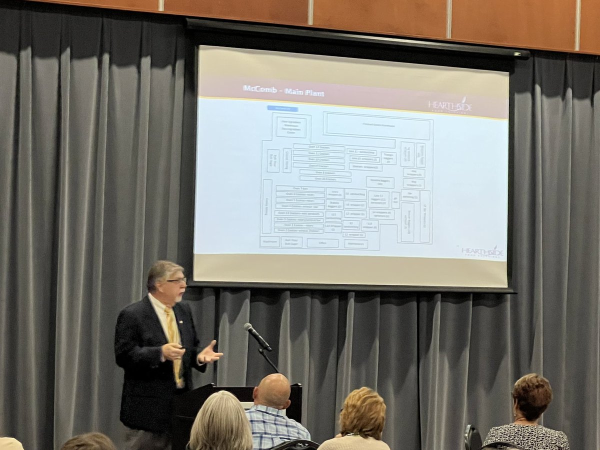 FindlayHancock's tweet photo. This morning @hearthsidefoods presented at Fresh Brewed @FndlyHanChamber . Hearthside is one of our largest employers in Hancock County. Last year they produced 175,000,000 lbs of cookies and crackers. Thatβs a lot of πͺβs! #TopMicro #FoodProcessing https://t.co/xWU4j8vmsn