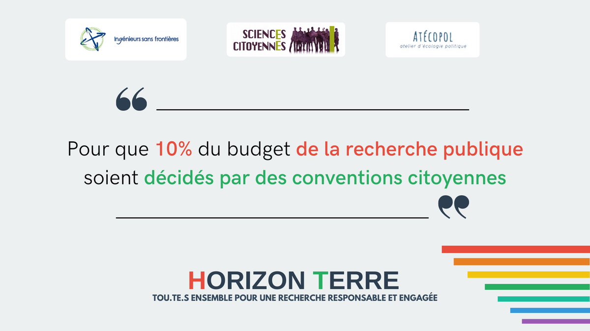 horizon_terre's tweet photo. Le monde d'après sera fait de la recherche d'aujourd'hui. 

Notre tribune est paru sur @lemondefr 😀

👉 https://t.co/BaWuXQ4qIS

Pour des recherches choisies par des conventions citoyennes #HorizonTerre
@asso_sc @AtEcoPol @ISF_France https://t.co/b4G83AduQw